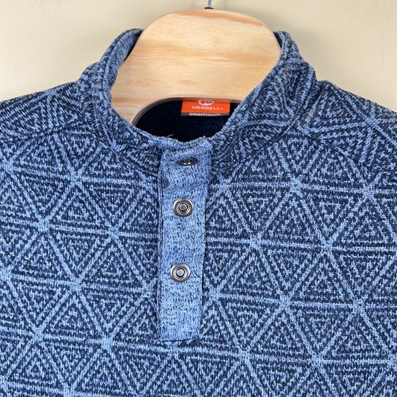 Merrell Men’s 1/4 snap Kolchak Pullover geometric design size large - Picture 3 of 10